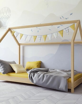 Łóżko dziecięce domek Lilly sosna naturalna 160x80 cm, Scandi Home Style