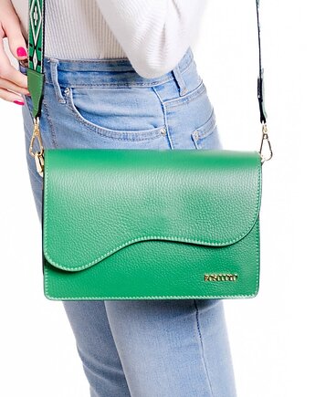 Torba skórzana z ozdobnym paskiem (6998), BOSCCOLO