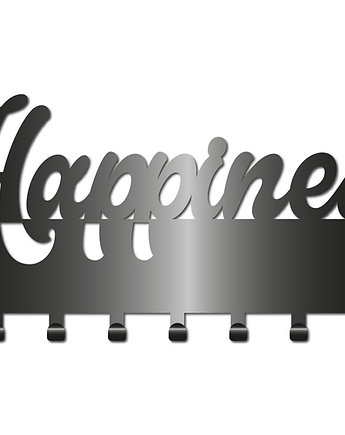 Nowoczesny Wieszak Z Kolekcji Simple Napis Happines, K&M Design