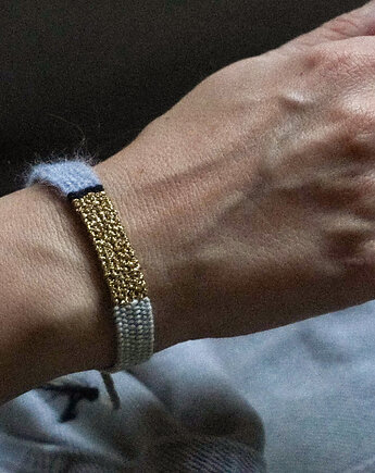 Bransoletka handmade z nici, na sznurku, paseczki, Słońcem Tkane