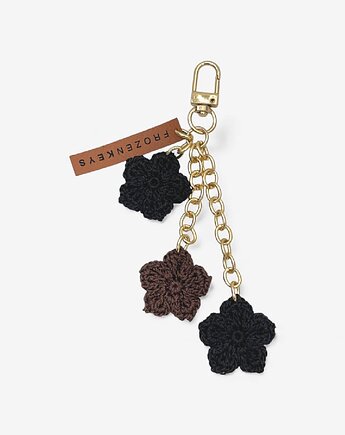 Brelok Trzy Kwiatki - Czekolada i Czerń, Frozen Keys