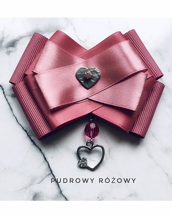 Brosza  Walentynkowa z serduszkami 2022, Pudrowy Różowy