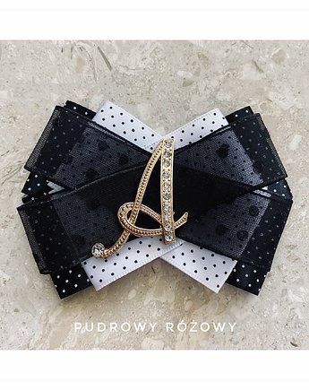 Brosza Personalizowana ze złotą Literką A, Pudrowy Różowy