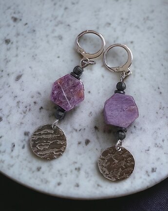 LUX. UNIKATOWE kolczyki : czaroit III