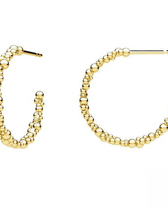 Kolczyki pozłacane Bubble koła, Martellie Jewellery