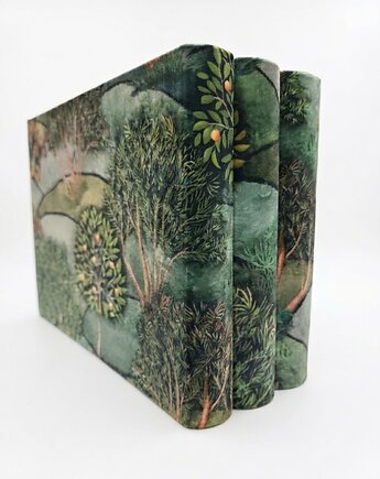 Zestaw 3 albumów na zdjęcia Zaczarowany ogród 34x25 cm brązowe karty, Pracownia Introligator Gliwice