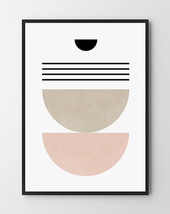 Plakat Boho geometria róż, HOG STUDIO