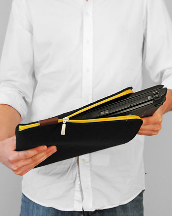 POKROWIEC NA LAPTOPA 03 etui z filcu zolty zamek, purol design