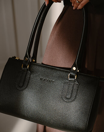 PERFECT BAG - skórzana torebka - czarna, NASHE