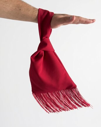 Czerwona torebka z frędzlami, na nadgarstek, do ręki, Namineso Drape, Namineso