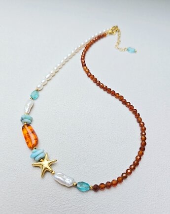 Krótki  Naszyjnik Asteria Amber