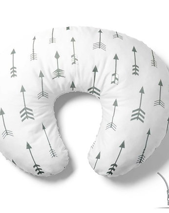 Poduszka rogal do karmienia Szare strzałki, Baby Love Decor