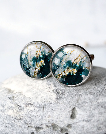 "Deep Blue Marble"SPINKI do koszuli, Chodelska Art Studio