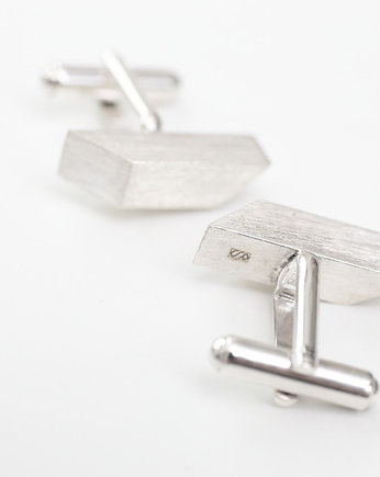 Spinki do mankietów srebrne giga-mikrony, OKAZJE - Prezenty na 18 dla koleżanki