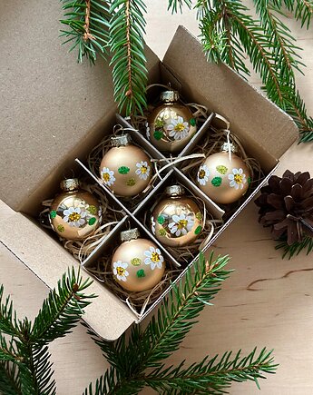 Komplet złotych bombeczek 4cm, mavipoppy art