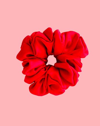Gumka jedwabna, scrunchie, frotka płomienna  MAXI, Capillum