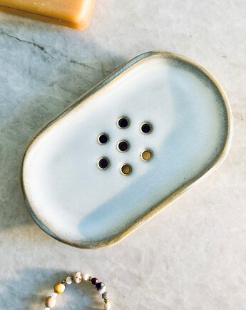 Ceramiczna Mydelniczka - mroźna biel, Och ceramika