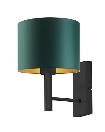 Czarno-zielony kinkiet w tylu urban jungle TEGU GOLD, LYSNE