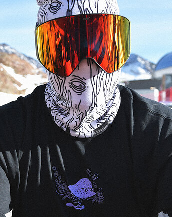 Czarny długi T-shirt Shrooms, DONT NEED NO SAMURAI