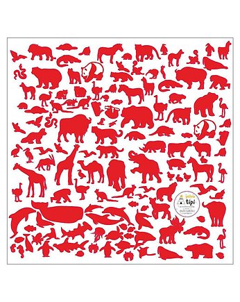 Naklejki World Animals Red 60x60cm, Yellow Tipi