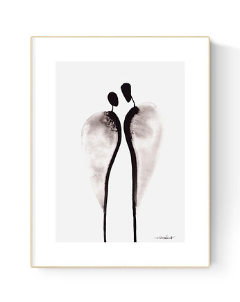 Obraz 21X30 malowany ręcznie na papierze, MiniMalArt