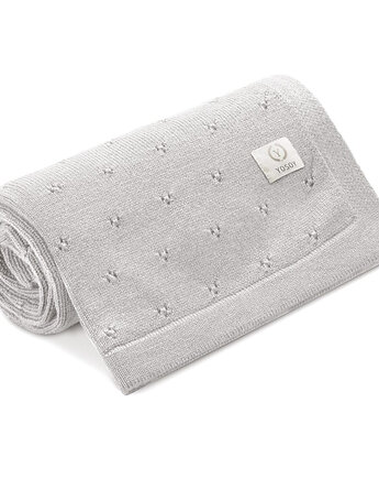 Koc z wełny merino Krem Melanż, YOSOY