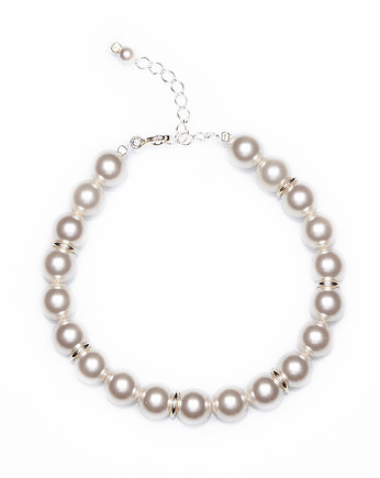 Srebrna bransoleta z perłami marki Swarovski, Alessandra unique