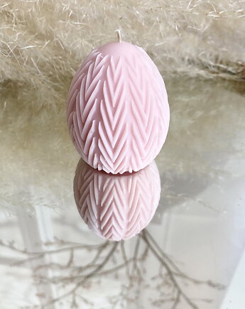 Świeca ekologiczna sojowa dekoracyjna jajko wielkanocne jasny róż, Coccola JEWELLERY