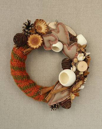 Wianek dekoracyjny serduszkowy 30 cm, Rondo Kwiatowe