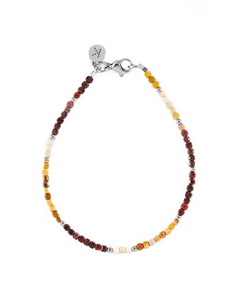 Bransoletka z cieniowanego Mookaitu - Wersja Srebrna, Kulka Bransoletki