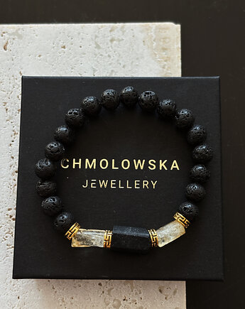 Bransoletka męska Cytryn i Turmalin, Chmolowska Jewellery