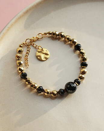 Bansoletka z onyksem, hematytem i blaszką, AT NOON