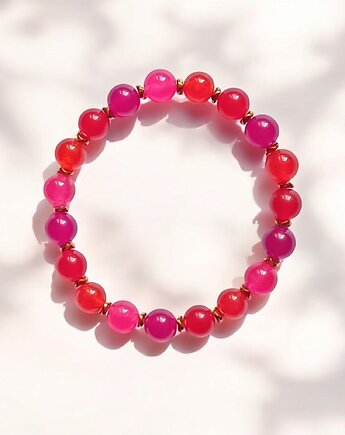 SUMMER ENERGY : bransoletka na gumce : jadeit IV, kaktusia