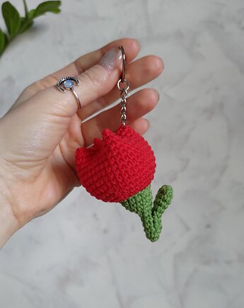 Brelok tulipanek, Brelok do kluczy, Brelok na prezent, Brelok dla mamy, EcoToysByNastya