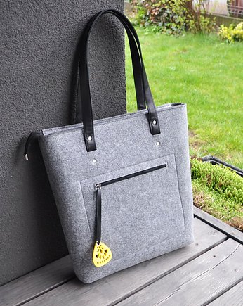 Top Glam  - torebka filcowa na ramię - szara, Beltrani