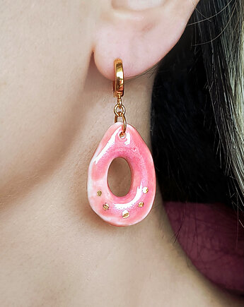 Kolczyki pozłacane Plamka Kolekcja Parian, ZIĘBA