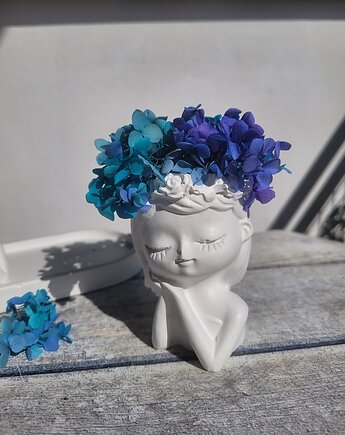 Doniczka głowa dziewczynka, Florals&Moss
