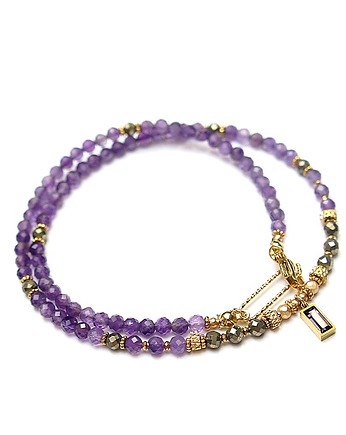 Ametysty vol. 16 /choker/ naszyjnik - Szlachetna kolekcja /13.10.25/, KiKa pracownia