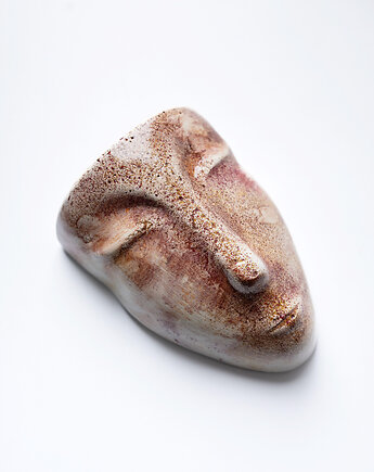 Doniczka głowa na ścianę w kolorowe mazy i kropki, Lunamit