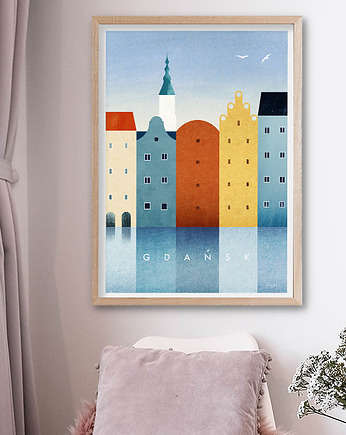 Gdańsk - kolorowe kamienice - plakat 50x70 cm, minimalmill