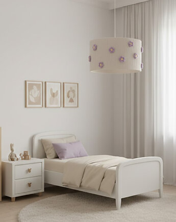 Klosz do pokoju dziecięcego z kwiatkami na szydełku, Boholine