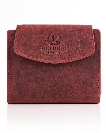 PORTFEL DAMSKI CZERWONY VINTAGE PAOLO PERUZZI RFID T-12-HR, Paolo Peruzzi