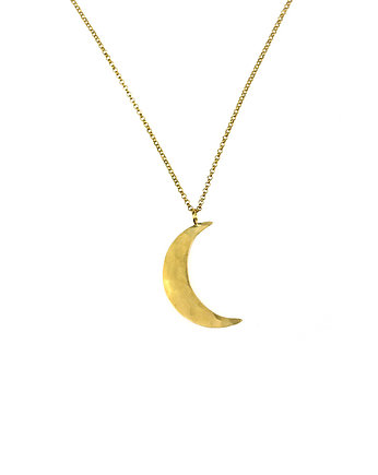 Lunar phase: złoty naszyjnik z księżycem, OM jewellery
