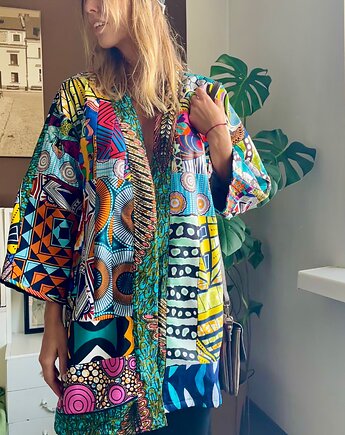 Zjawiskowe ocieplane kimono patchwork, Pintera
