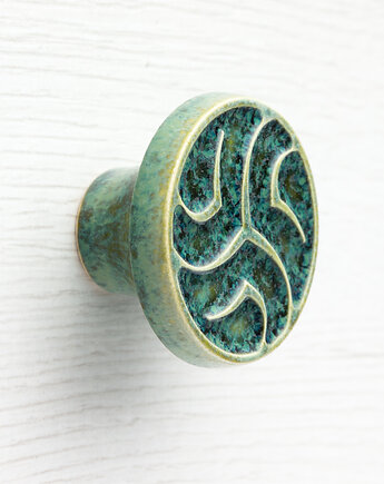 Gałka do mebli zieleń szmaragdowa, wz.18, pracowniazona