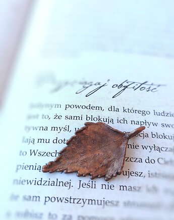 Listeczek brzozowy IV wisiorek miedziany, Treemasters Copper Jewelry