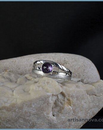Pierścionek ze srebra 925 z ametystem rozmiar 16, An Artisan Nova