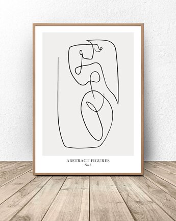 Plakat jedna linia "Naga kobieta" 30x40 (300mm x 400mm), scandiposter