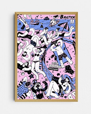 Plakat "Bałtyk", kolorystyka 3, Yana Mosnytska