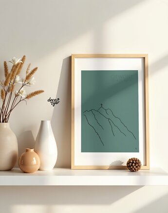 Plakat minimalistyczny Zbocza Giewontu, A3, decotyw, decotyw